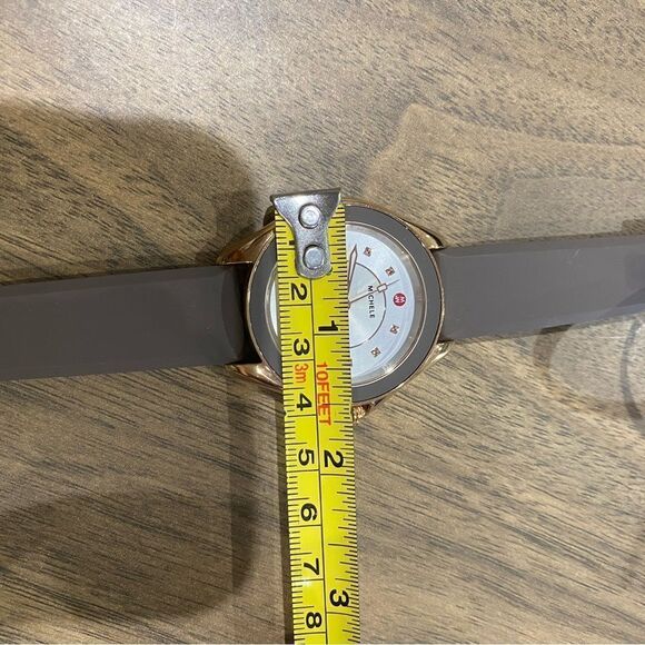 MICHELE Cape Smokey Quartz, Rose Goldtone Stainless Steel & Silicone Strap Watch - Picture 7 of 9